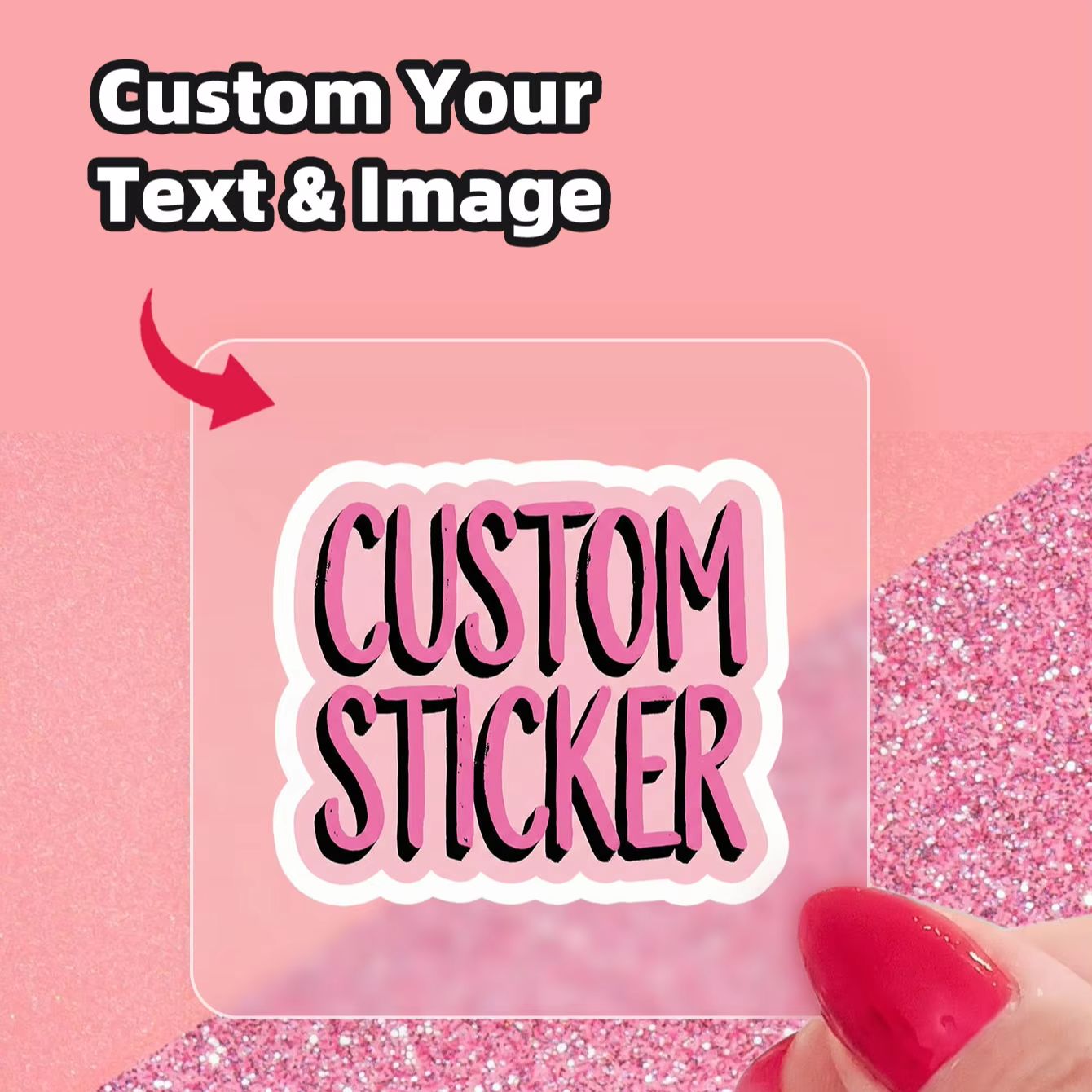 Personalised Candle Label - 1-180 Buah Stiker Persegi Kustom yang
