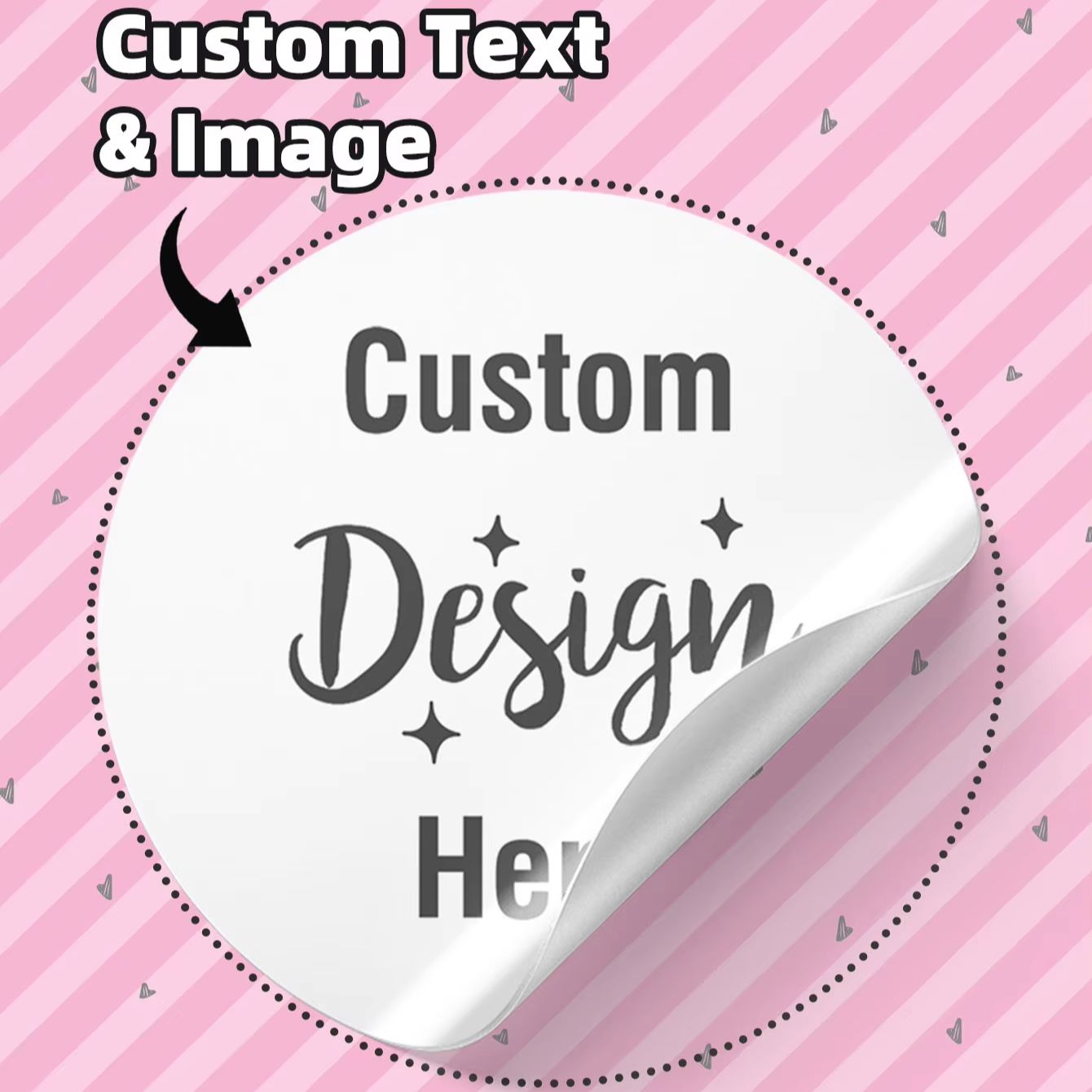 Personalised Candle Label - Stiker Bulat Tahan Air Ukuran 3/5/6CM,