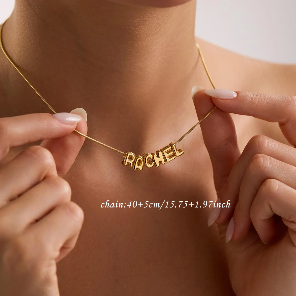 Kalung Nama Awal Berbentuk Bal - Name Necklace Custom ulasan dan harga