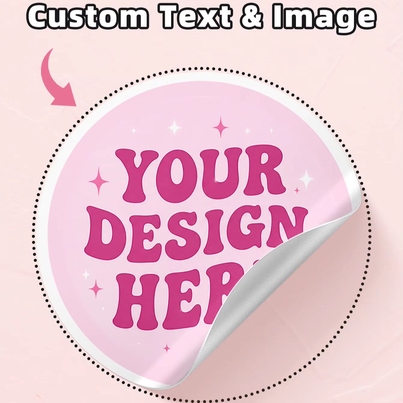 1-130 Buah Stiker Bulat PVC Be - Personalised Candle Label ulasan dan harga
