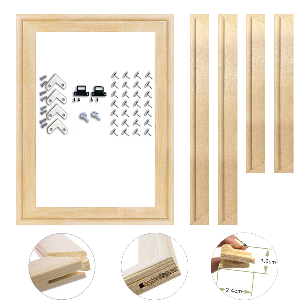 Bingkai kanvas 30x40 50x70x100 - Engraved Wood Frame ulasan dan harga